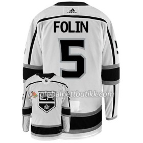 Los Angeles Kings Hockeydrakt CHRISTIAN FOLIN 5 Hvit Adidas Authentic - Herre